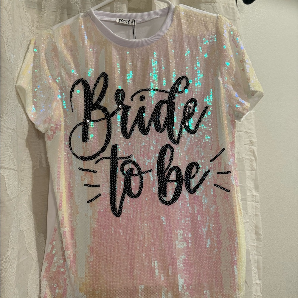 WHIT Sequin Bride-to-Be Top